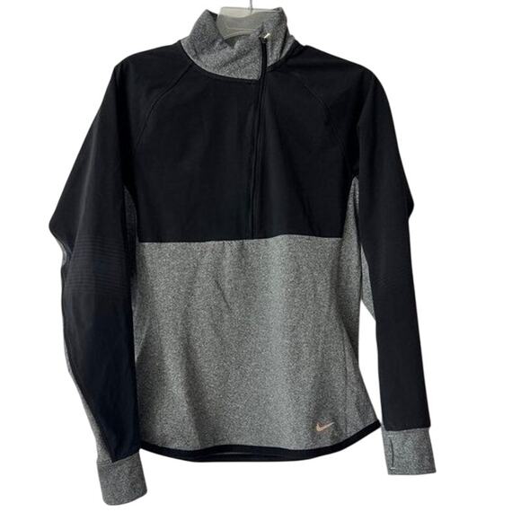 Nike Dri-FIT Running Half Zip Pullover Gray Black Reflective Men’s M - Picture 1 of 16
